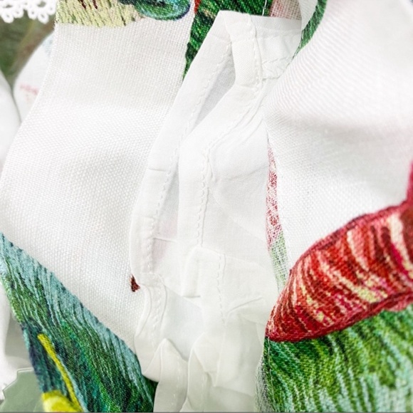 NEW FARM Rio Forest Palm Tropical Linen Jumpsuit XS - Picture 15 of 16